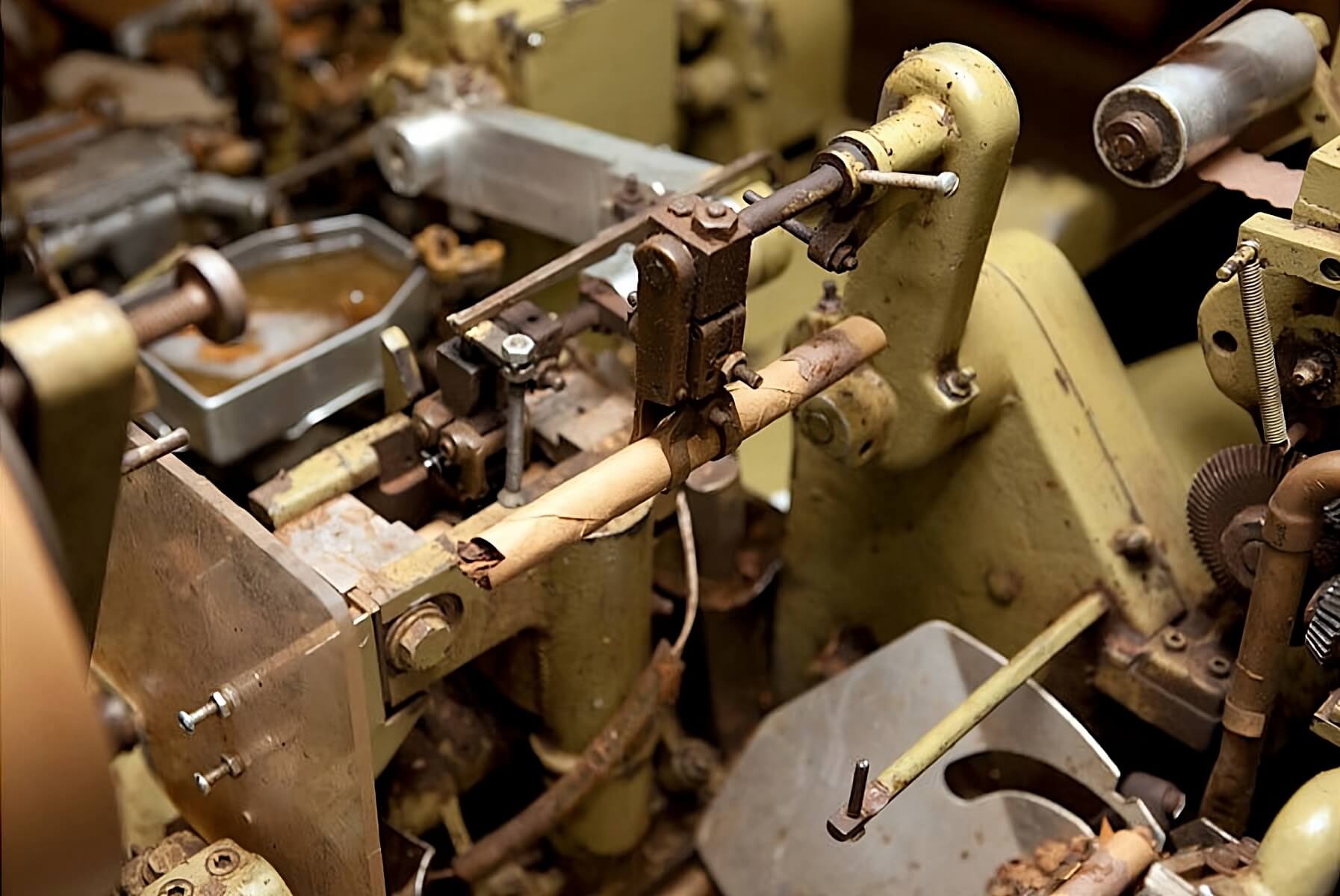 machine rolling cigar production, where the wrapper layer is homogenized tobacco